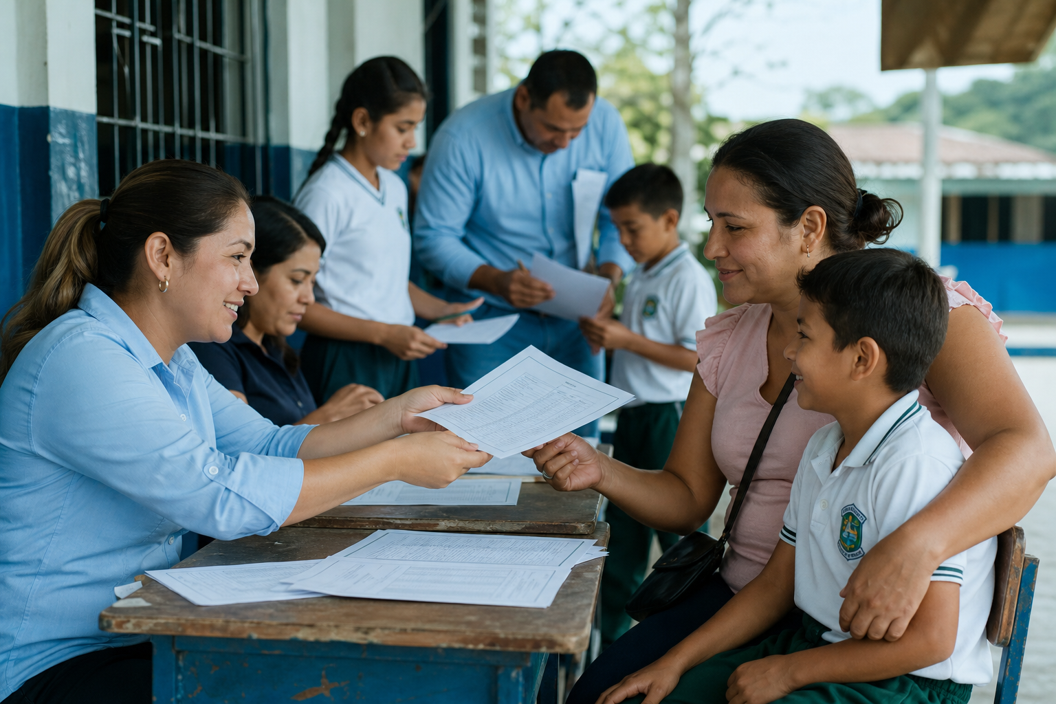 Entrega de boletines escolares